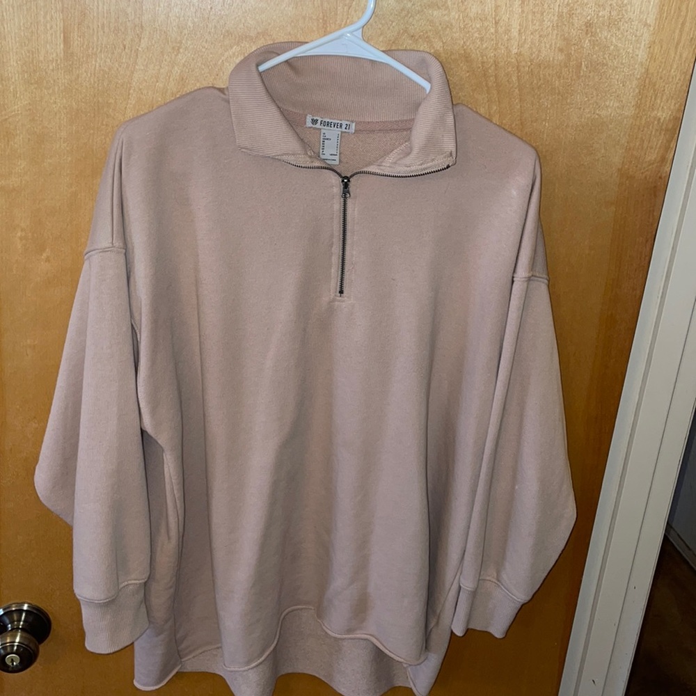 FOREVER 21 half zip oversized sweater